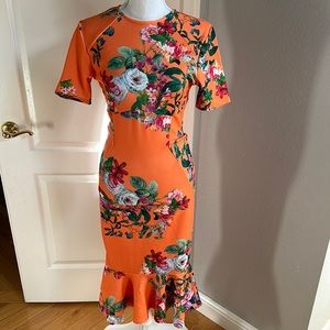 ASOS FLORAL MIDI DRESS